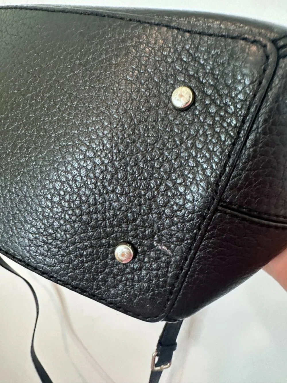 Kate Spade Black/Cream Southport Avenue Jenny Satchel, Woven twill & Leather